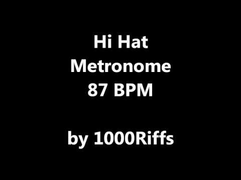 Hi Hat Metronome 87 BPM - Beats Per Minute
