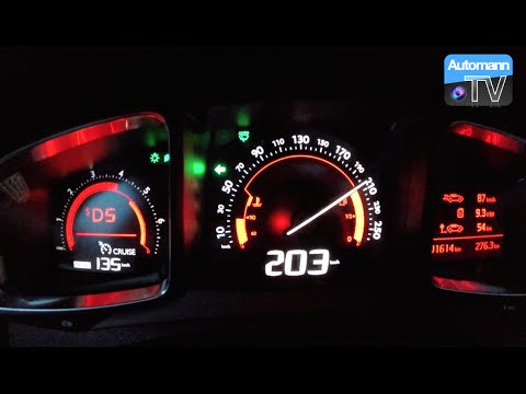 2016 DS5 BlueHDI (180hp) - 0-203 km/h acceleration (60FPS)