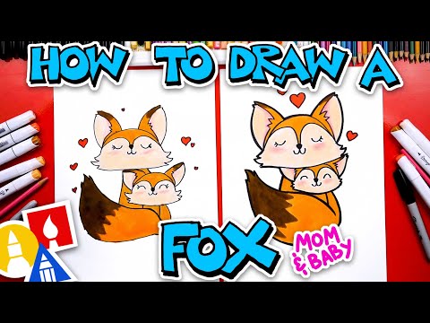 How To Draw A Mom And Baby Fox