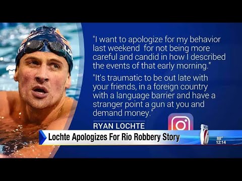 Lochte apologizes for Rio robbery story