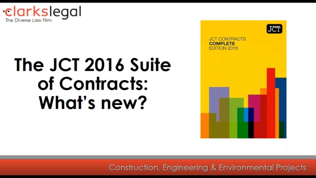 The JCT 2016 Suite of Contracts: What's New?