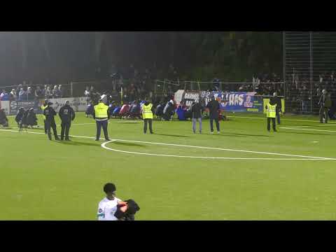 WSV-Gästeblock im Schetters Busch nach dem Pokalspiel SpVg Schonnebeck - Wuppertaler SV (0:1)