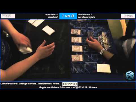YuGiOh Regionals Kaissa Erithreas - WCQ 2014  Round 2 Mourikis(Shaddoll) Vs Chatziaras(Satellar)