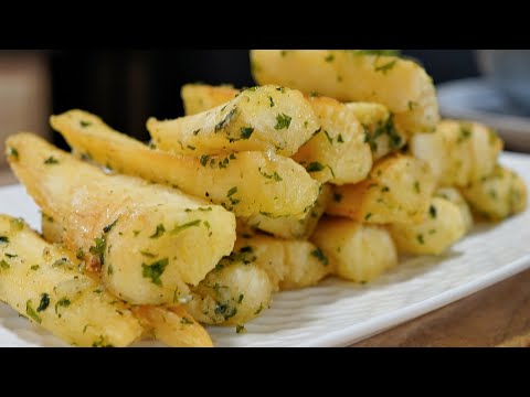 Dominican Food - Yuca Frita Al Ajillo! You have to make this yuca frita al ajillo