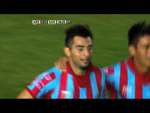 Gol de Sánchez Sotelo. Arsenal 2 Sarmiento 0. Fecha 4. Primera División 2016