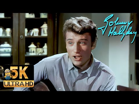 Johnny Hallyday AI 5K Colorized Restored - Retiens La Nuit (1962)