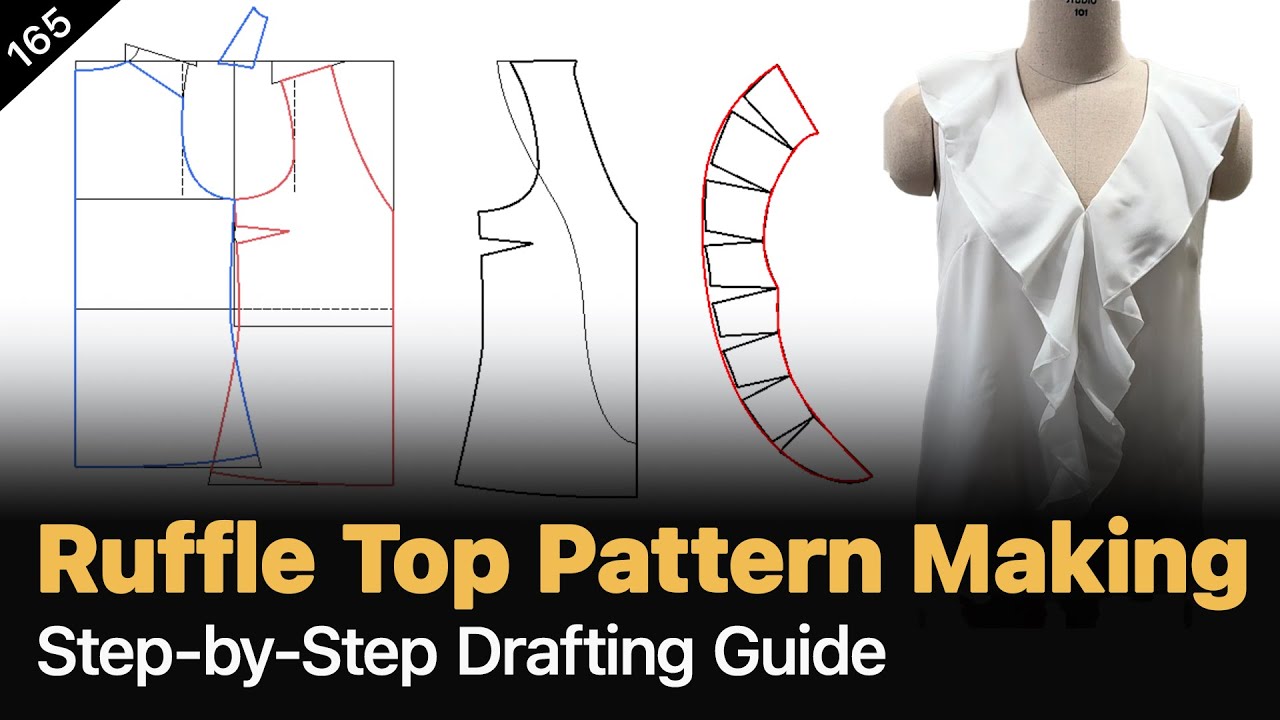 How To Create Ruffle For Any Tops: Custom Measurement Pattern Tutorial [Pattern Making Tutorial]