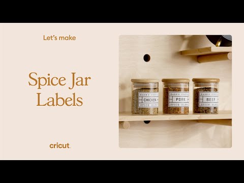 Part of a video titled How To Make Custom Spice Jars with Cricut - YouTube