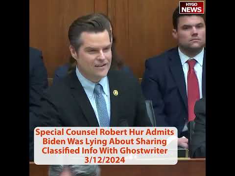 Special Counsel: Reason To Believe Biden Misleading, Lying Ghostwriter, NOT Exonerate