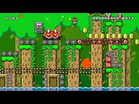 [Super Mario Maker2] spiky spiny forest