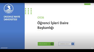 OMÜ Oryantasyon - Öğrenci İşleri Daire Başkanlığı