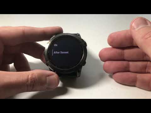 Garmin Fenix 7X: Adjust backlight settings