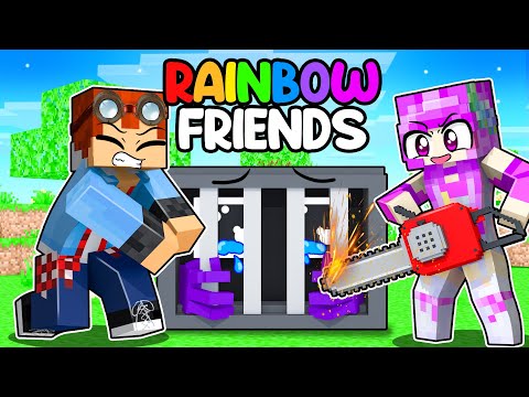 Rescuing PURPLE ROBLOX RAINBOW FRIEND in Minecraft!