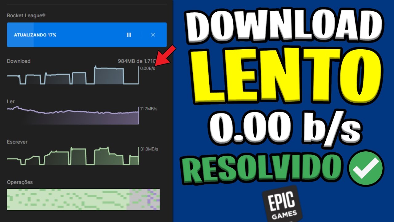 EPIC GAMES DOWNLOAD LENTO - Como Resolver Download Fica em 0.00b/s na Epic Games
