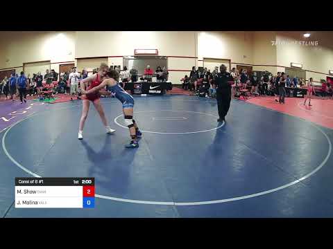 127 Lbs Consi Of 8 #1 - Makenzie Shaw, Swamp Monsters Wrestling Club Vs Jazmene Molina, Valencia H