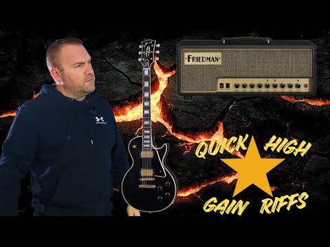 Friedman Runt 50 | QUICK HIGH GAIN RIFFS | Les Paul Custom