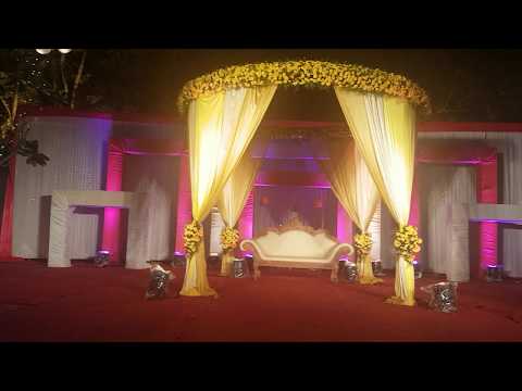 Out Door Wedding Reception stage decoration
