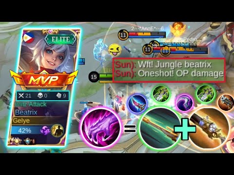 NEW META BEATRIX JUNGLER!! ONESHOT ALL ENEMIES (Must Watch) | MLBB