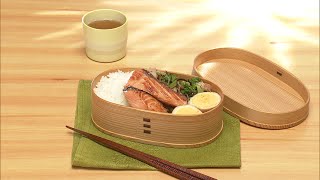【3分クッキング公式】鮭のみそ漬け弁当（鮭のみそ漬け焼き／ゆで卵のポン酢漬け／ブロッコリーとひじきのしょうゆ炒め）
