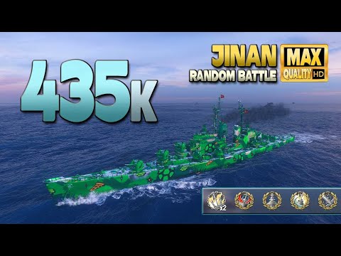 3rd highest cruiser Jinan damage game ever - World of Warships
