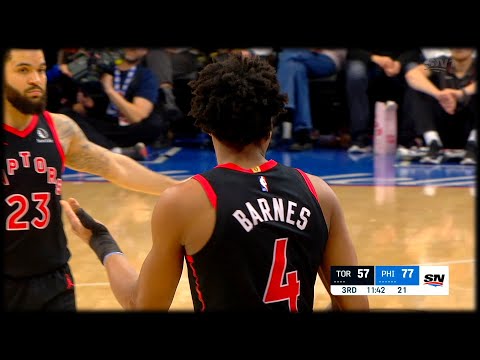 Scottie Barnes 360 Slam Dunk 🔥🔥 - Raptors vs 76ers | March 31, 2023