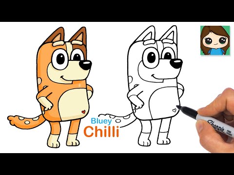 How to Draw Chilli Heeler | Bluey