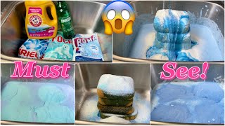 Asmr HUGE Laundry PASTE 😍💙One JUG of Arm & Hammer + Ariel 💜 Foca💙 Roma🤍 Pine Pinalen🌲 So GOOD!