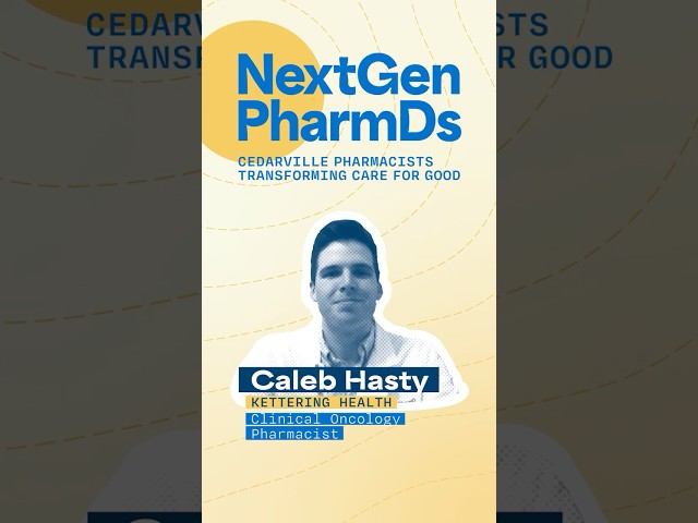 Thumbnail for video titled: From pharmacy school to cancer care — see how #NextGenPharmDs like Caleb are transforming pharmacy!