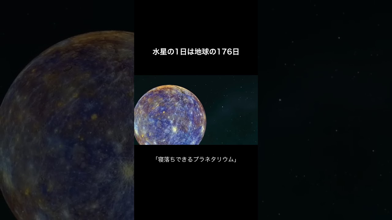 水星の1日はなんと地球の176日【寝落ちできるプラネタリウム】