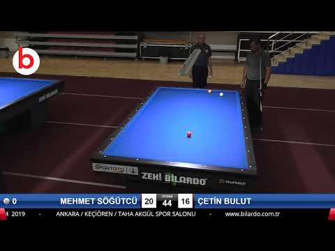 MEHMET SÖĞÜTCÜ & ÇETİN BULUT Bilardo Maçı - 2019 TÜRKİYE KUPASI 2.ETAP ERKEKLER-2.ÖN ELEME