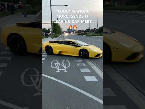 LOUD MANUAL LAMBORGHINI MURCIELAGO LEAVING CAR MEET #shorts 🔥🔥