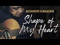 Sting - Shape of My Heart (Acoustic Guitar Karaoke Backing Track With Lyrics)