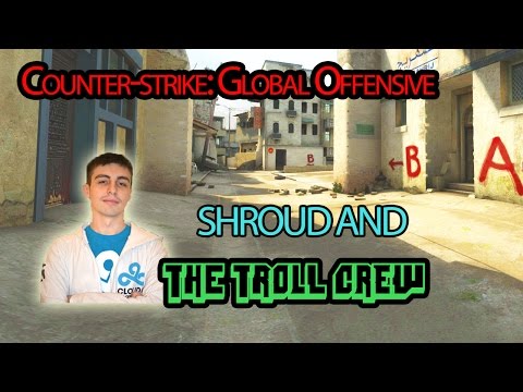 CS:GO - Ocaster VS C9 Shroud and troll crew