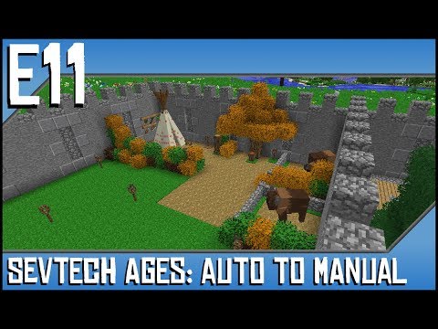 Sevtech Ages-Auto To Manual-Ep11-Modded Minecraft-Jingle Dress, Mill Stone, and Hand Crank