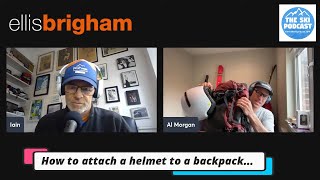 How to attach a ski helmet to a backpack