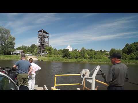 Crossing the Bug by the ferry, Drohiczyn
