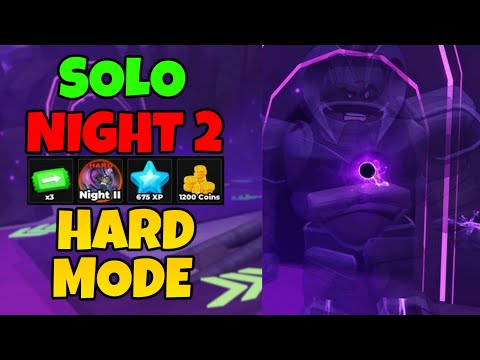 SOLO NIGHT 2 HARD MODE TRIUMPH + EASY GUIDE | TDS Tower Defense Simulator