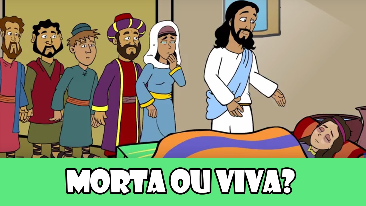 DESENHOS BÍBLICOS - MORTA OU VIVA? JESUS CURA A FILHA DE JAIRO