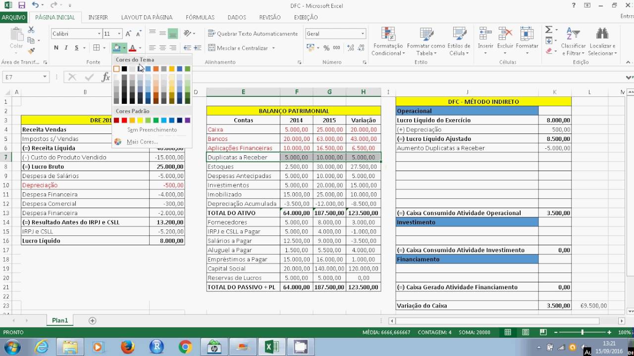 DFC Método Indireto - Prof. Diego Saldo