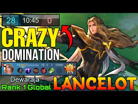Crazy Domination Lancelot Aggressive Move - Top 1 Global Lancelot by Dewaraja - Mobile Legends