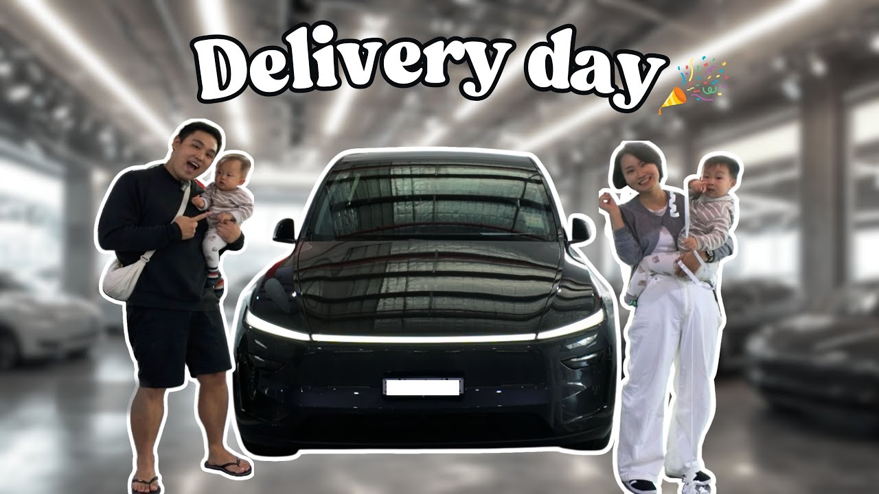 New Tesla Model Y Juniper Delivery Day in Sydney 🇦🇺 | Family Vlog