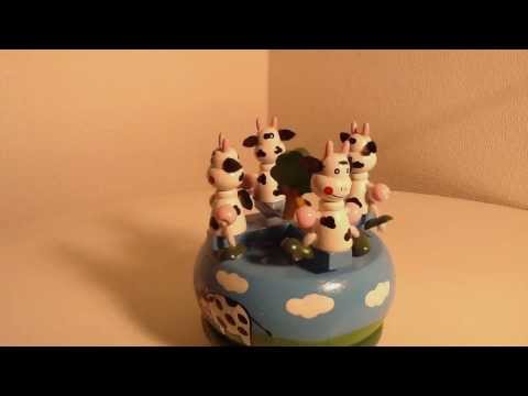 Speldosa med kor - blå