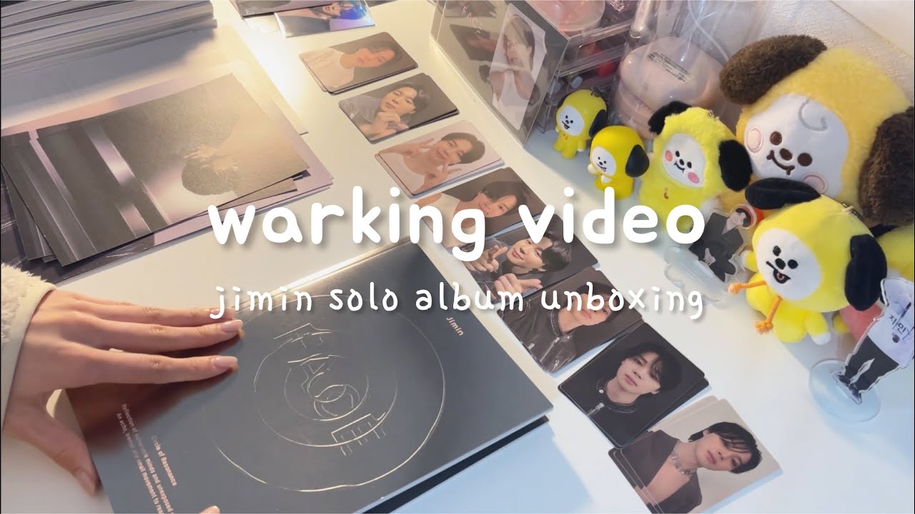 【warking video】作業動画 | アルバム開封 | トレカ収納 | unboxing | jimin | face | bts bgm