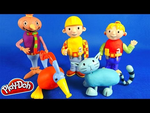 BOB THE BUILDER | PLAY-DOH | Bob, Wendy, Spud, Pilchard and bird! Play with TheSurpriseEggs Video