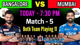 IPL 2023 | Royal Challengers Bangalore vs Mumbai Indians Playing 11 | RCB vs MI Playing 11 2023