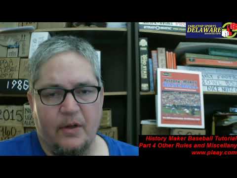History Maker Baseball Tutorial 4: Other Rules and Miscellany