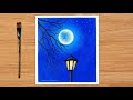 Acrylic painting - Moonlight scenery painting #shorts