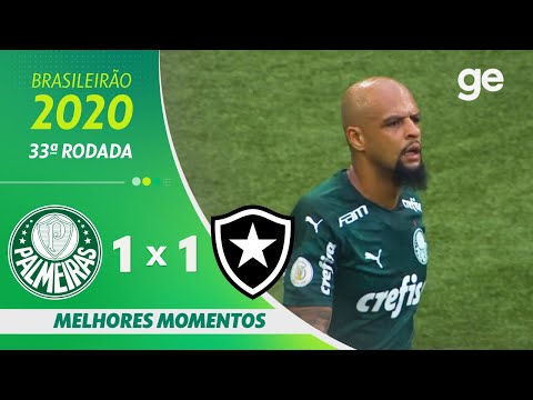 PALMEIRAS 1 X 1 BOTAFOGO | MELHORES MOMENTOS | 33ª RODADA BRASILEIRÃO 2020 | ge.globo