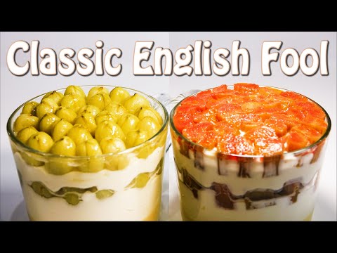 Classic English Fool (2 Kinds) - Gooseberry Fool and Rhubarb Fool