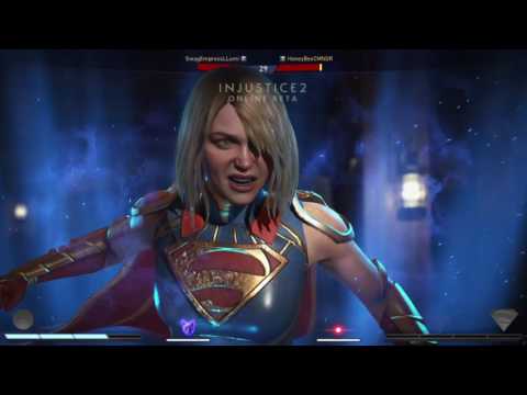 Injustice 2 Online Beta: Biohazard (Atrocitus) vs HoneyBee (Supergirl) Part 1
